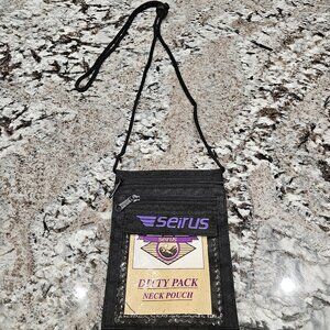 BRAND NEW SEIRUS BLACK DITTY PACK NECK POUCH FOR WOMEN, MEN, AND CHILDREN